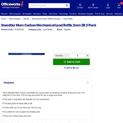 Staedtler Mars Carbon Mechanical Lead Refills 2mm 2B 2 Pack