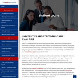 Stafford Loans: Apply Online for Free Federal Education Grants