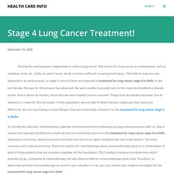 Stage 4 Lung Cancer Treatment!