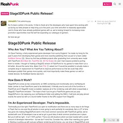 Stage3DPunk Public Release! - FlashPunk Developers