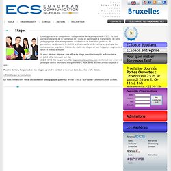 Stages - EUROPEAN COMMUNICATION SCHOOL