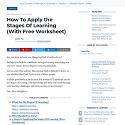 How To Apply the Stages Of Learning (With Free Worksheet)