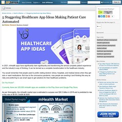 5 Staggering Healthcare App Ideas Making Patient Care Automated by Emma Jhonson