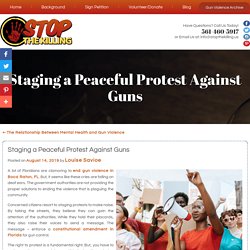 Staging a Peaceful Protest Against Guns