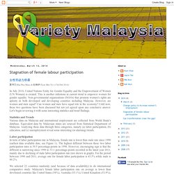 Variety Malaysia: Stagnation of female labour participation
