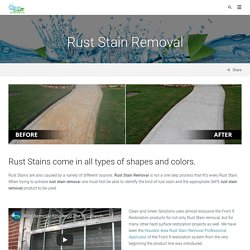 Rust Stain Removal Houston Region