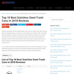 Top 10 Best Stainless Steel Trash Cans in 2018 Reviews (June. 2018)