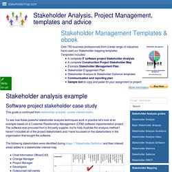 Stakeholder Analysis example