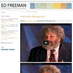 Stakeholder Management » R. Edward Freeman