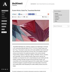 Student Works: StalacTile, Tessellated Manifolds - Archinect