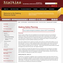 Stalking Safety Planning