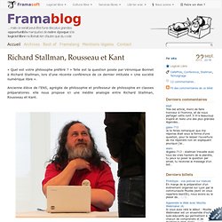 Richard Stallman, Rousseau et Kant