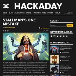 Stallman’s One Mistake