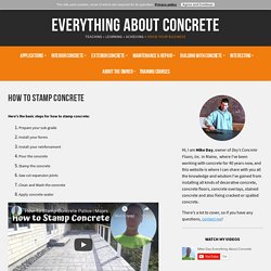 How To Stamp Concrete - Training From A Real Pro