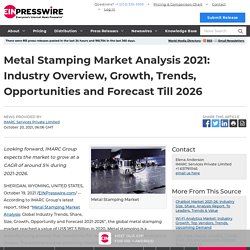 Metal Stamping Market Analysis 2021: Industry Overview, Growth, Trends, Opportunities and Forecast Till 2026