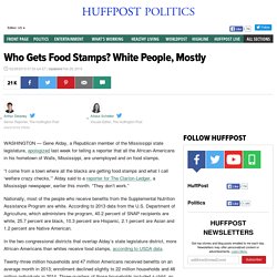 Who Gets Food Stamps? White People, Mostly