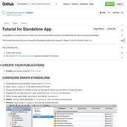 Tutorial for Standalone App · bakerframework/baker Wiki