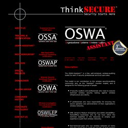 The OSWA-Assistant(tm) - a free standalone wireless auditing toolkit for both IT-professionals and End-Users alike