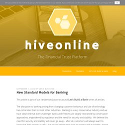 New Standard Models for Banking – hiveonline