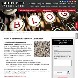 OSHA to Revise Silica Standard for Construction