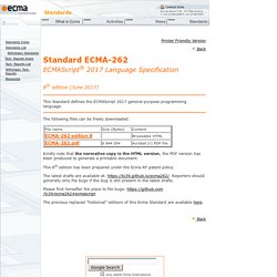Standard ECMA-262