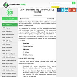 JSP - Standard Tag Library (JSTL) Tutorial