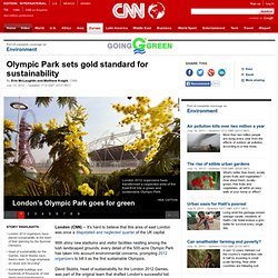 Olympic Park sets gold standard for sustainability