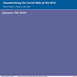 Standardizing the Social Web at the W3C (16)