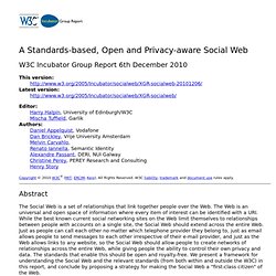 A Standards-based, Open and Privacy-aware Social Web