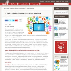 3 Tools to Tackle Common Core Math Standards - Getting Smart by Susan Oxnevad - CCSS, common core, EdTech, teachers