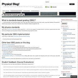 Standards-Based Grading « Physics! Blog!