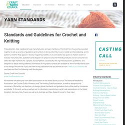 Standards and Guidelines for Crochet and Knitting