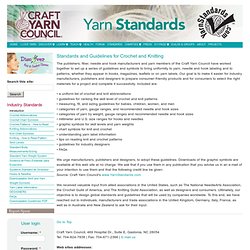 Standards &amp; Guidelines for Crochet &amp; Knitting