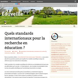 Quels standards internationaux pour la recherche en éducation ?