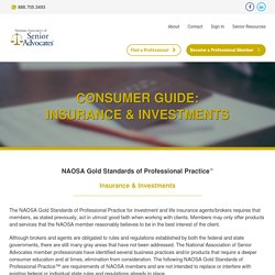Gold Standards - Insurance and Investments