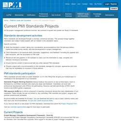 Current PMI Standards Projects