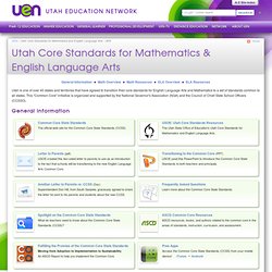Utah Core Standards for Mathematics and English Language Arts
