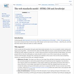 The web standards model - HTML CSS and JavaScript - W3C Wiki