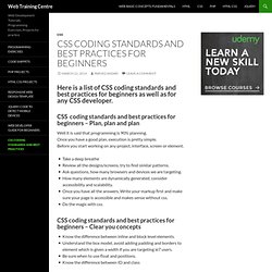 CSS coding standards and best practices for beginners