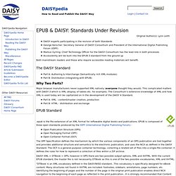 EPUB & DAISY: Standards Under Revision