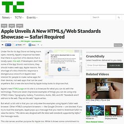 Apple Unveils A New HTML5/Web Standards Showcase — Safari Requir