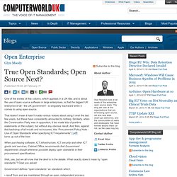 True Open Standards; Open Source Next?