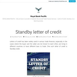 Standby letter of credit – Royal Bank Pacific(wordpress)