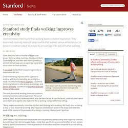 study finds walking improves creativity