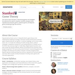 Game Theory - Stanford University & The University of British Columbia