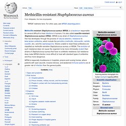 Methicillin-resistant Staphylococcus aureus