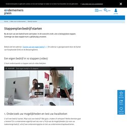 Stappenplan bedrijf starten