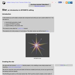 Star, a Unity C# Editor Tutorial