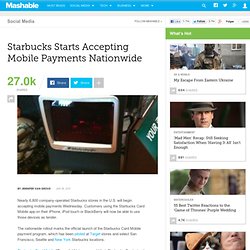 Starbucks Starts Accepting Mobile Payments Nationwide