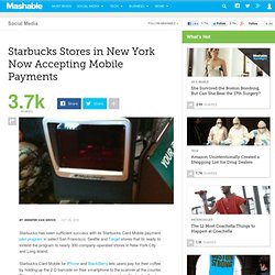 Starbucks Stores in New York Now Accepting Mobile Payments